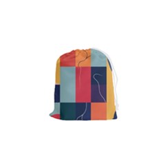  Minimalist Pattern With Simple Lines And Shapes, Creating A Clean And Modern Aesthe Drawstring Pouch (xs) by myclothy