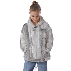 Wall With Cracked White Paint Texture Kids  Oversized Hoodie by dflcprintsclothing