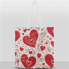 Be My Valentine Full Print Rope Handle Tote (large) by pollyparadiseartshop