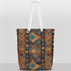 Tribal Chic Full Print Rope Handle Tote (small) by pollyparadiseartshop