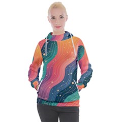 Art Abstract Pattern Women s Hooded Pullover by Salmanaz77
