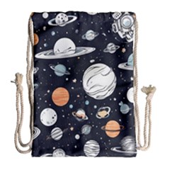 Space Galaxy Universe Stars Sky Drawstring Bag (large) by Paksenen