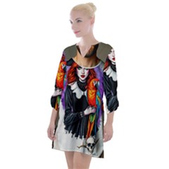 Halloween T-shirts Design  Open Neck Shift Dress by decentralizedstore