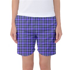 Blue Tartan Plaid 1 Women s Basketball Shorts by dressshop