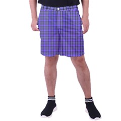 Blue Tartan Plaid 1 Men s Pocket Shorts by dressshop