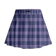 Purple Plaid Tartan 1 Mini Flare Skirt by dressshop