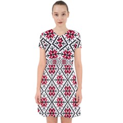 Ukrainian Folk Seamless Pattern Ornament Ethnic Ornament Border Element Traditional Art Adorable In Chiffon Dress by Grandong