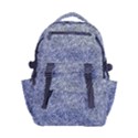 Blue Ornament Complex Mosaic Print Pattern Carry-on Double Buckle Travel Backpack View1