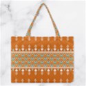 Winter Wonderland Seamless Pattern: Christmas Trees & Snowflakes on Dark Background Medium Tote Bag View1