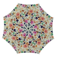 Abstract Floral Background Automatic Folding Umbrella With Case (medium) by kyorashop23