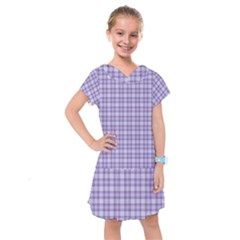 Purple Plaid Tartan 2 Kids  Drop Waist Dress by dressshop