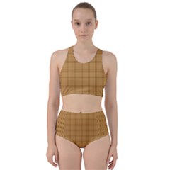 Autumn Fall Plaid Tartan 1 Racer Back Bikini Set by dressshop