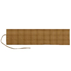 Autumn Fall Plaid Tartan 1 Roll Up Canvas Pencil Holder (l) by dressshop