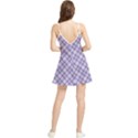 Purple Plaid Tartan 2 Diagonal Summer Frill Dress View2