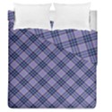 Purple Plaid Tartan 1 Diagonal Duvet Cover Double Side (Queen Size) View1