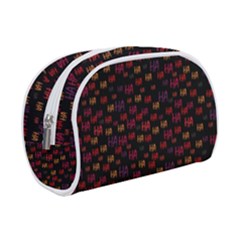 Pattern Ha Ha Ha  Abstract Black Dark Doodle Hahaha Pattern Physco Make Up Case (small) by Salmanaz77