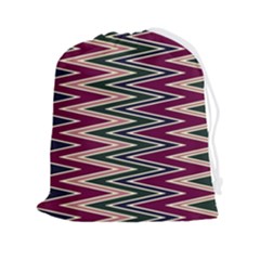Pattern Zigzag Stripe Design Drawstring Pouch (2xl) by Maspions