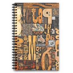 3d Letters Macro Wooden Letters Letters Textures 5 5  X 8 5  Notebook by Salmanaz77