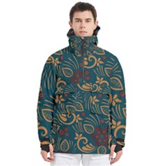 Flowers Floral Retro Flower Texture Men s Pullover Zip Ski And Snowboard Waterproof Breathable Jacket