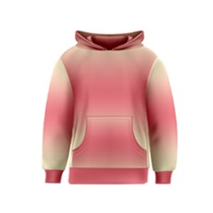 Cream Yellow To Crimson Red Bilinear Gradient Kids  Pullover Hoodie by GradientsOmbre