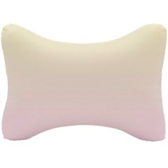 Cream Yellow To Pink Lace Linear Gradient Seat Head Rest Cushion by GradientsOmbre
