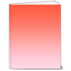 Scarlet Red To Pink Lace Linear Gradient 7  X 9  Hardcover Notebook by GradientsOmbre