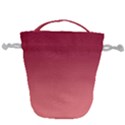 Burgundy Red To Coral Pink Linear Gradient Drawstring Bucket Bag View2