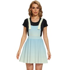Baby Blue To Cream Yellow Linear Gradient Apron Dress by GradientsOmbre