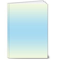 Cream Yellow To Baby Blue Bilinear Gradient 5  X 7  Hardcover Notebook by GradientsOmbre