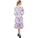Hearts Love Purple Ruffle End Midi Chiffon Dress View2