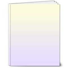 Cream Yellow To Pale Violet Linear Gradient 8  X 10  Softcover Notebook by GradientsOmbre