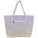 Pale Violet To Cream Yellow Linear Gradient Zip Up Canvas Bag View3