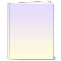 Pale Violet To Cream Yellow Linear Gradient 8  X 10  Softcover Notebook by GradientsOmbre