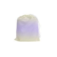 Cream Yellow To Pale Violet Bilinear Gradient Drawstring Pouch (small) by GradientsOmbre