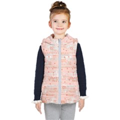 Boho Pattern Kids  Hooded Puffer Vest by designsbymallika