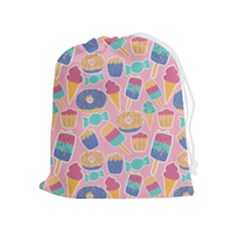Ice Cream Donut Sweets Candie Drawstring Pouch (xl) by Apenda