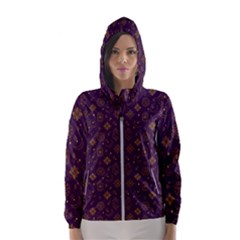 Moon Stars Pattern Women s Hooded Windbreaker by Sabxi