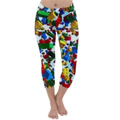 Falling Lego Bricks, Desenho, Fall, Games Capri Winter Leggings  by kyorashop23