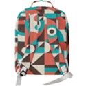 Retro Colorful Background, Retro Abstraction Double Compartment Backpack View3