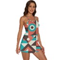 Retro Colorful Background, Retro Abstraction 2-in-1 Flare Activity Dress View3