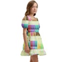 Supermarket Shelf Products Snacks Kids  Short Sleeve Dolly Dress View3