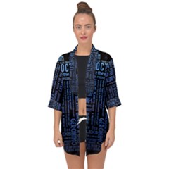 Doctor Who Tardis Open Front Chiffon Kimono by Cemarart