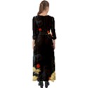 Korean Art Flowers Asian Pattern Button Up Maxi Dress View2