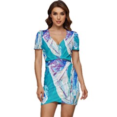 Sailing Boat Low Cut Cap Sleeve Mini Dress by bestdesignintheworld