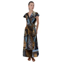Lady Flutter Sleeve Maxi Dress by bestdesignintheworld