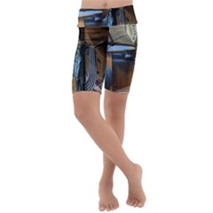 Lady Kids  Lightweight Velour Cropped Yoga Leggings by bestdesignintheworld