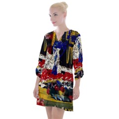 Abstract-1 Open Neck Shift Dress by bestdesignintheworld