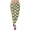 Retro 1880s Flowers Pattern 15 Velvet Leggings View1