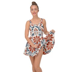 Retro Scandinavian Nordic Flowers Pattern 3 Inside Out Casual Dress by violetheavensky