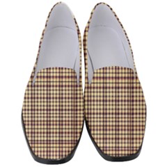 Retro 60s 50s Plaid Pattern 3 Women s Classic Loafer Heels by violetheavensky